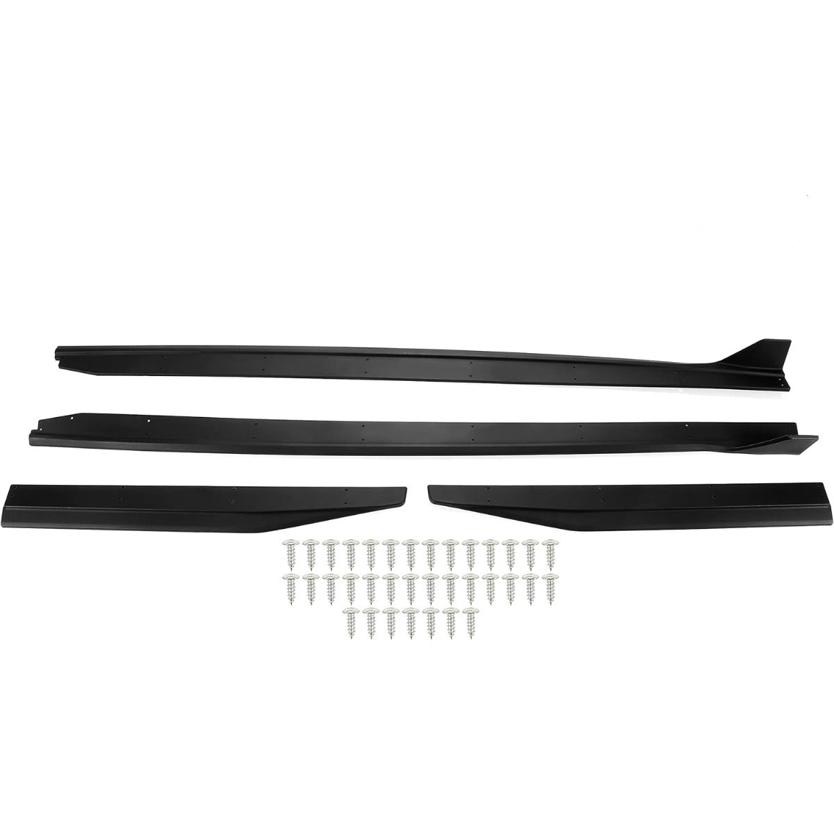 Side Skirts Body Kit Compatible with 2015-2023 Ford Mustang Exterior Rocker Panels Guard Extension Splitter Replacement w/Winglet Black Pair