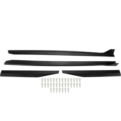 Side Skirts Body Kit Compatible with 2015-2023 Ford Mustang Exterior Rocker Panels Guard Extension Splitter Replacement w/Winglet Black Pair