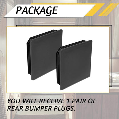 4" RV Bumper Plug End Cap Compatible with RV Camper Trailers for 4” Bumpers Plastic Bumper End Caps Covers 2Pcs
