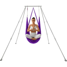 ECOTRIC 8.1FT Aerial Yoga Swing Stand Steel Frame Triangle Structure for | Indoor Outdoor Use, 550lbs Capacity