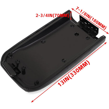Center Console Armrest Lid W/Latch Compatible with 02-09 Trailblazer Envoy 03-08 Ascender 05-09 Saab 9-7x 02-04 Bravada 04-07 Rainier Replace for 25998847 25998844 25998838 (W/Leather Cover)