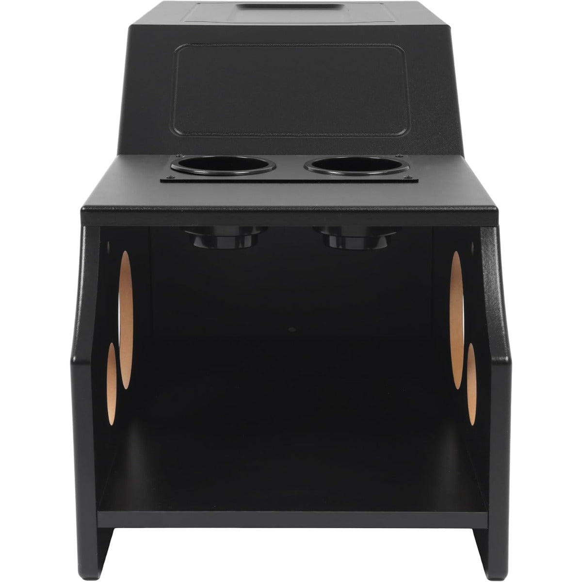 Center Console Subwoofer Box Compatible with 07-13 Chevy/GMC Crew | Crew /Single And Quad Cab MDF+Plastic(ABS) PVC Black Finish Black
