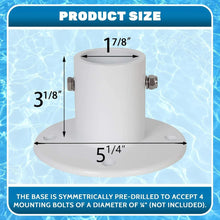 Deck Anchor Flange Cast Aluminum Above Ground Pool Ladders/Handrails/Slide - 1 7/8ââ‚?Inch Diameter of 1.9 Inches(1Pc) LYOM-062-1
