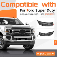 Windshield Wiper Cowl Panel Grille Compatible with 2017-2022 Ford F-250 F-350 F-450 F-550 Super Duty Replacement for HC3Z-25022A69-AC HC3Z-25022A69-AB Front Window Cover Insert Panel Left