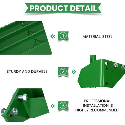 HECASA Left Hand Stair Step Kit Compatible with John Deere 4050 4240 4430 4630 4440 4230 4555 4650 4850 4955 LH Handrail Powder Coated Durable Steel Tractor Step
