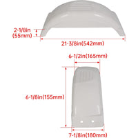 Load image into Gallery viewer, HECASA Single-Axle Trailer Fenders 8&quot;-12&quot; Skirt Wheels Top Step Skirt Boat Molded 300lbs Pair of Two
