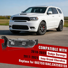 HECASA LED Fog Light Passenger Side Compatible with 2014-2023 Dodge Durango 2017-2022 Jeep Grand Cherokee Replacement for CH2593159 68275510AC Front Bumper Fog Lamp Clear Lens Right