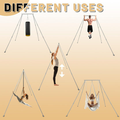 8.1 FT Aerial Yoga Stand 550lbs Max Capacity for Indoor and Outdoor Fitness Bodybuilding Height Adjustable for Yoga Frame & Yoga Hammock LYOM-098-1