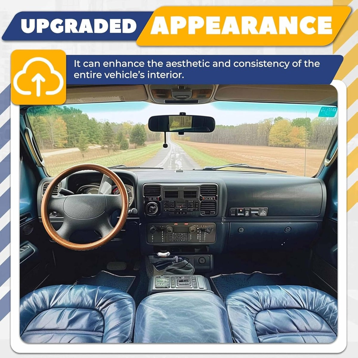 Center Dash Radio A/C Air Vent Cover Compatible with 1997-2003 Ford F150 Expedition Painted Dashboard Bezel Climate Panel Trim ABS Plastic (Gray) Not Compatible with 4WD