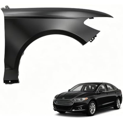 HECASA Front Right Fender Compatible with 2017-2020 Ford Fusion/Police Responder Replacement for HS7Z16006A FO1241305 110-02829R Steel Wheel Fender Panel Electrophoresis Black Passenger Side