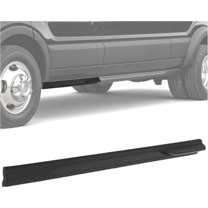 ALMULOO Lower Left Sliding Door Molding Trim Compatible with 2019-2024 Ford Transit 150/250/350/350HD W/Running Boards Replacement for KK3Z6110177BB Front Door Rocker Molding LH Driver with Step Bars