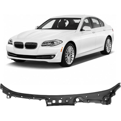 Windshield Wiper Cowl Panel Compatible with 2011-2016 BMW 528i 535i/d 550i M5 Active Hybrid 5 Replacement for 51717203124 Air Inlet Grille Window Panel Cowl Cover Plastic Black