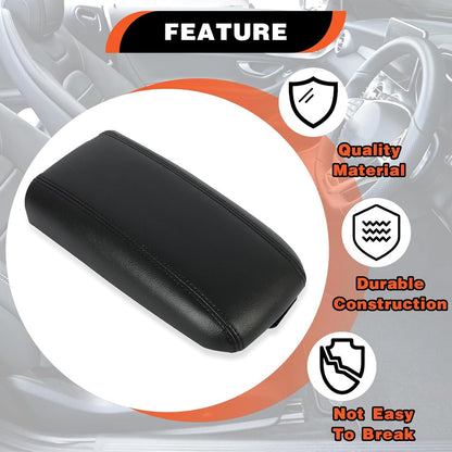 Center Console Armrest Lid W/Latch Compatible with 02-09 Trailblazer Envoy 03-08 Ascender 05-09 Saab 9-7x 02-04 Bravada 04-07 Rainier Replace for 25998847 25998844 25998838 (W/Leather Cover)