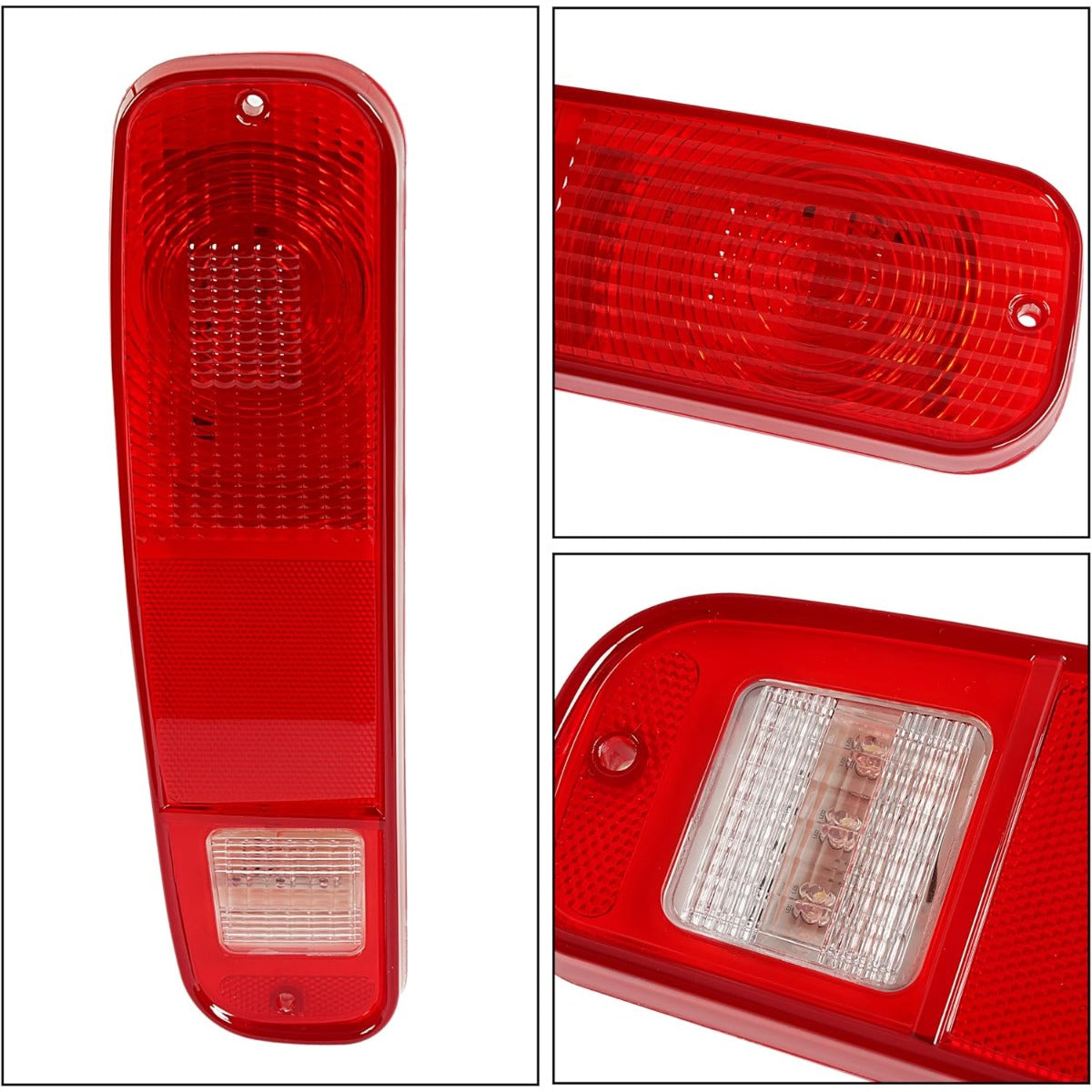 HECASA LED Tail Lights Brake Lamps Compatible with 1973-1977 Ford Pickup F100 F150 F250 F350 Driver & Passenger Side - Red Lens