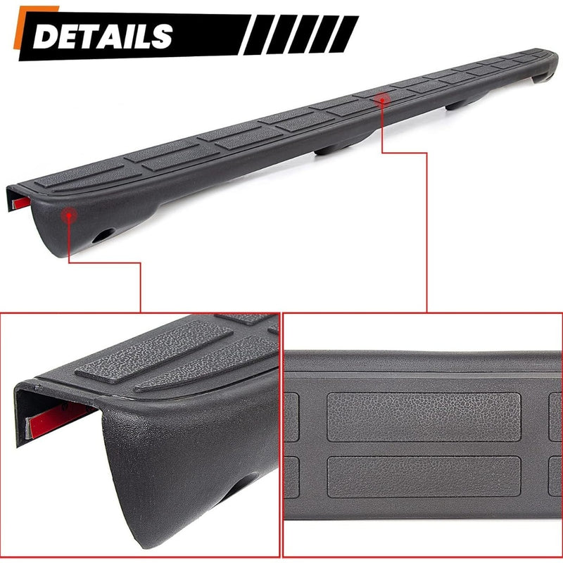 Tailgate Spoiler Cap Cover Compatible with 1999-2007 Chevy Silverado GMC Sierra Replacement for 15932249 GM1909101 Molding Top Protector Textured Black
