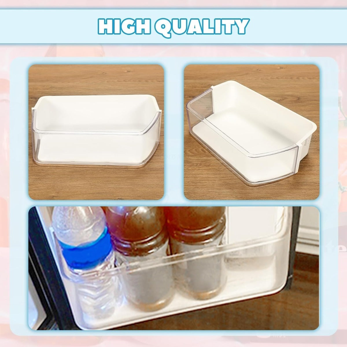 Kojem DA97-12650A Refrigerator Door Shelf Bin Compatible with Samsung Refrigerator (Right Side) Fridge Shelf Replace DA63-07104A DA63-06963A RF263beaesr RF260beaesr AP5620330