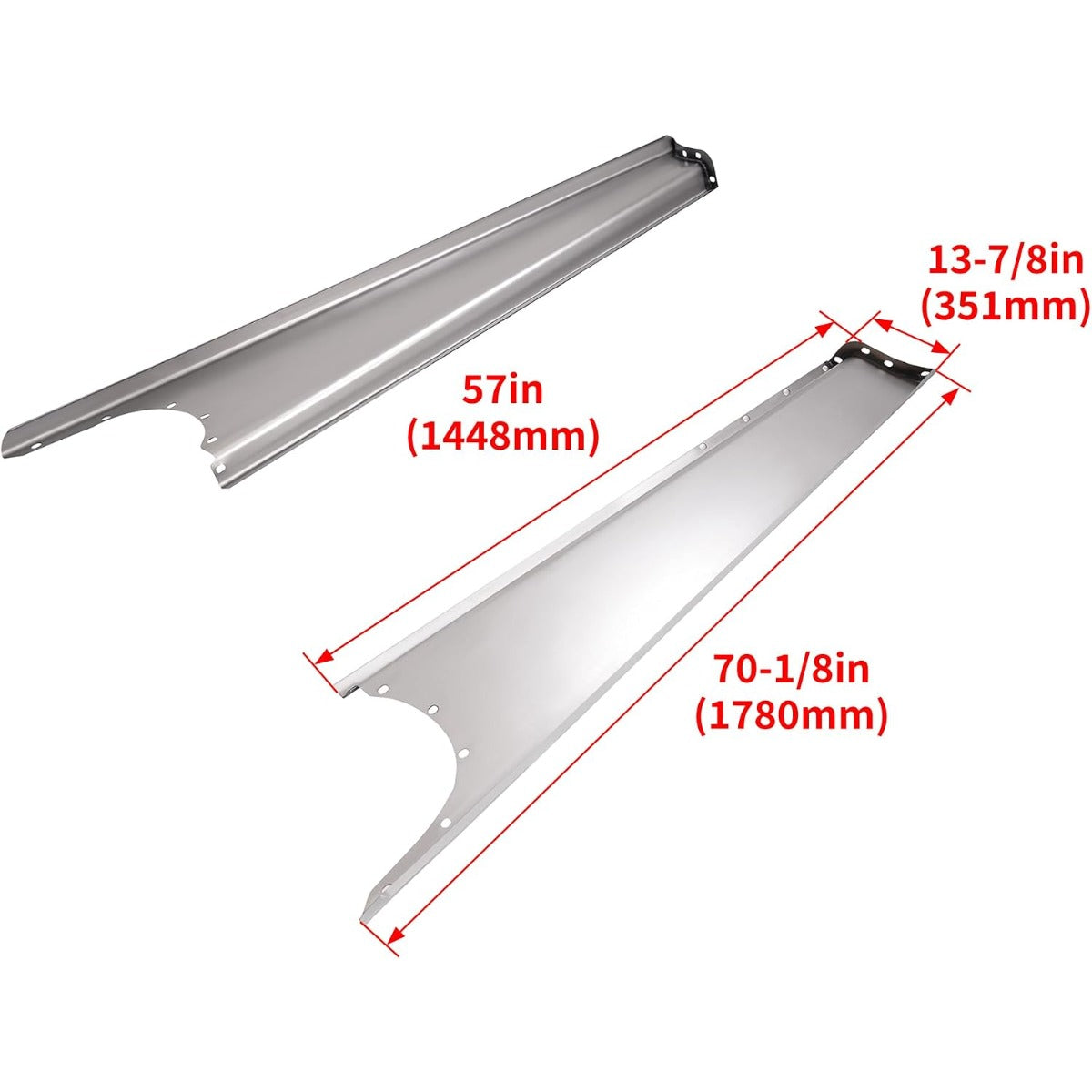 Running Boards Set Pair Compatible with 1942-1946 Chevy Chevrolet Pickup Gmc Pickup Truck Anti-Rust Oil Steel Left & Right