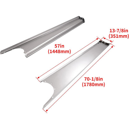 Running Boards Set Pair Compatible with 1942-1946 Chevy Chevrolet Pickup Gmc Pickup Truck Anti-Rust Oil Steel Left & Right
