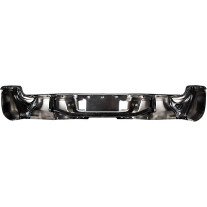 Rear Bumper Compatible With 2005-2015 Toyota Tacoma TO1103113 Bumper Assembly W/Pads Brackets and License Plate Lights Steel Chrome Fits Models With SR5 Package or Limited Package Only