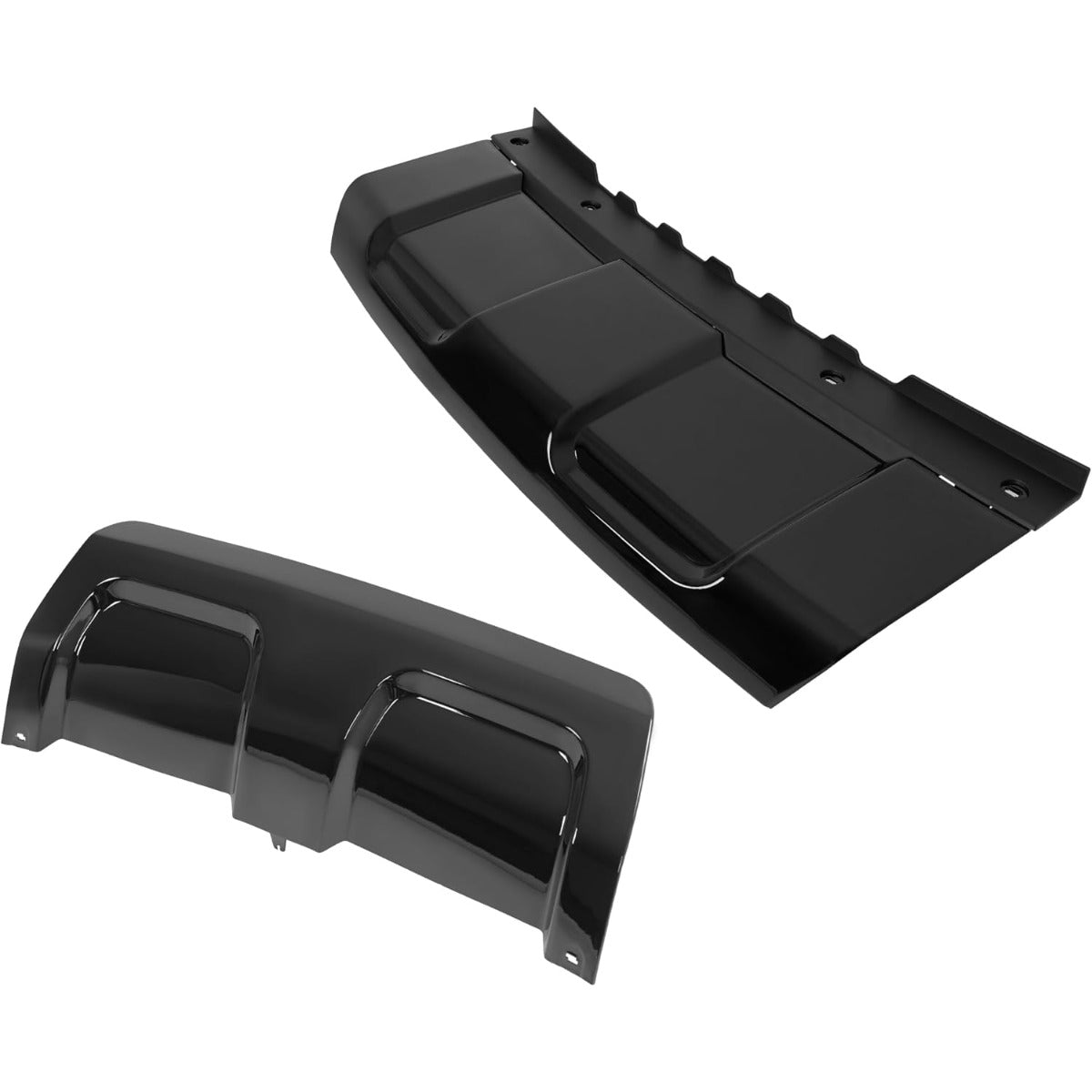 Front +Rear Bumper Skid Plate Compatible with 2014-2017 Land Rover Range Rover Sport Plastic (PP) Painted Black
