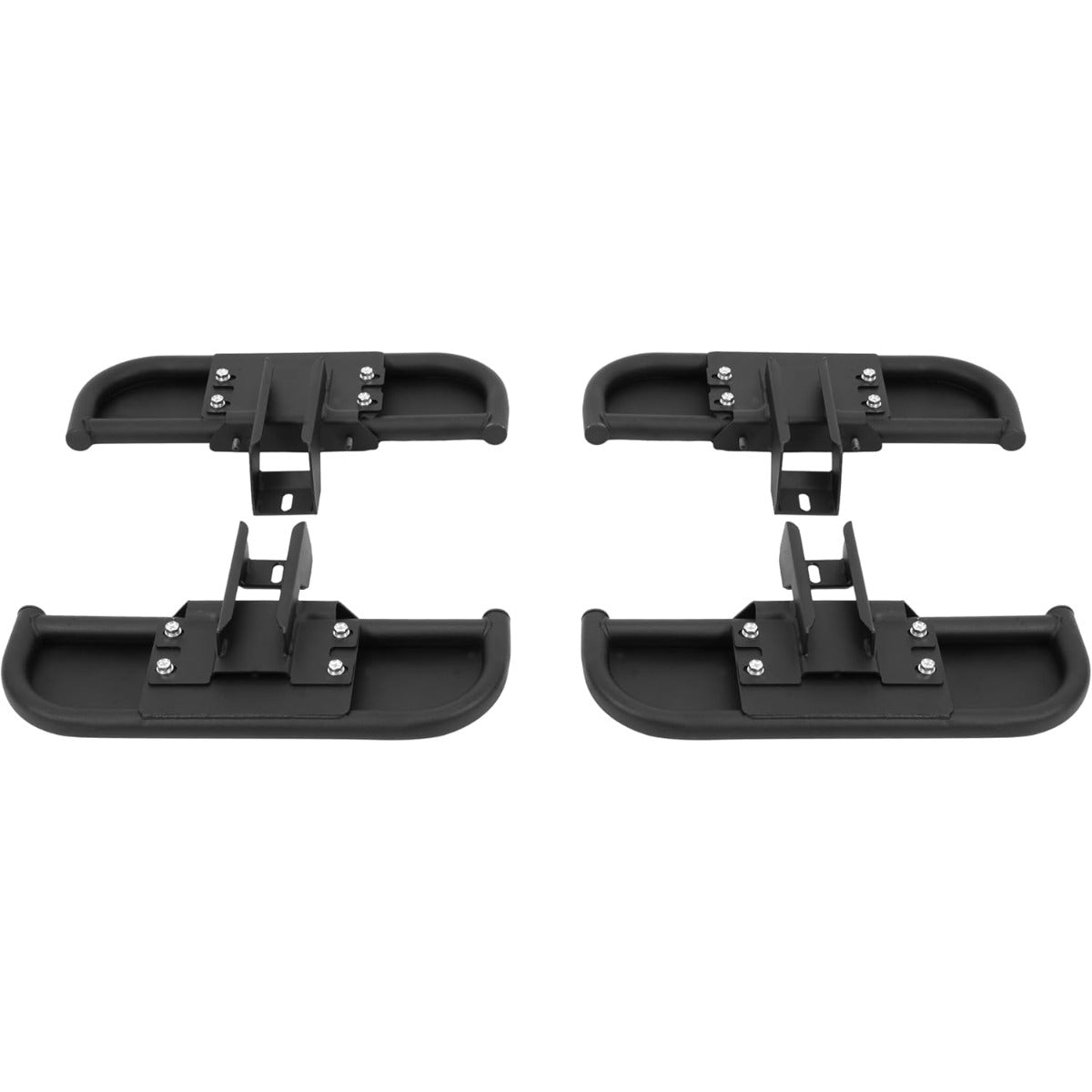 ALMULOO 4-Pcs Side Steps Compatible with 2020-2023 Jeep Gladiator JT 4 Door Powder Painted Steel Black Running Boards