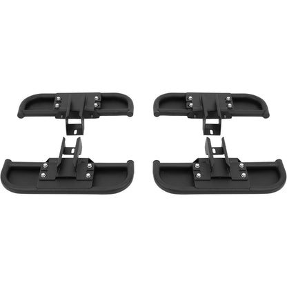 ALMULOO 4-Pcs Side Steps Compatible with 2020-2023 Jeep Gladiator JT 4 Door Powder Painted Steel Black Running Boards