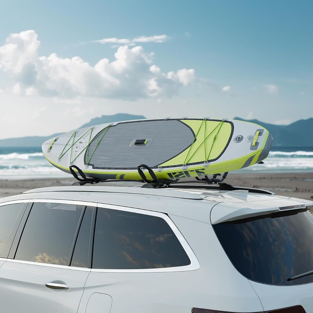 Kayak Roof Rack J-Bar Rack HD Universal Kayak Carrier Holder Canoe Boat Surf Ski Board Roof Top Mounted on Crossbar for Car SUV Truck Set of 4 LYA-011-P