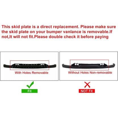 Front Lower Bumper Skid Plate Compatible with 2016-2019 Chevy Chevrolet Silverado 1500 23243083 GM1044128 Bumper Valance Panel Cover Impact Face Bar Chrome