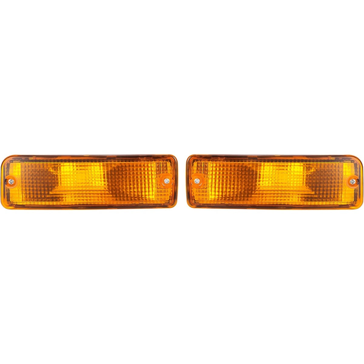 KUAFU Pair Turn Signal Light Compatible with 1989-1995 Toyota Pick-Up Truck 1990-1991 Toyota 4Runner SR5 (2 Wheel Drive Models) Right and Left Lamp Yellow Lens Replacement for TO2521107 TO2520105