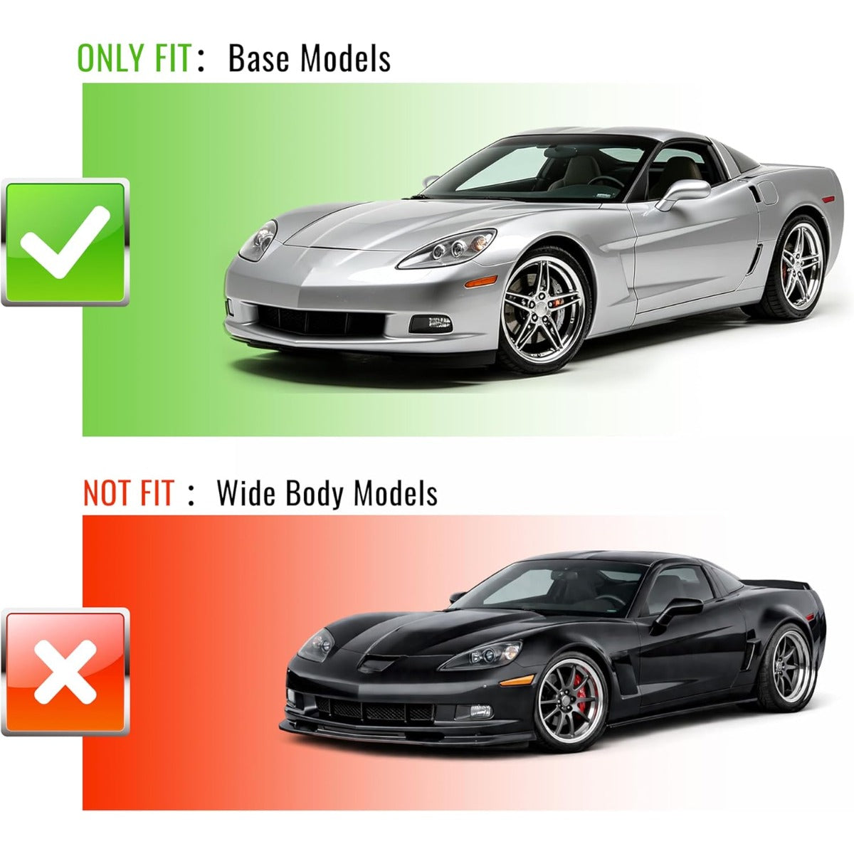 Side Skirts Extension Compatible with 2005-2013 Corvette C6 ZR1 Style Base Convertible 2-Door (05-13 Base Models) Painted Matte Black with Mud Flaps Rocker Panels Guard Body Kit Replacement