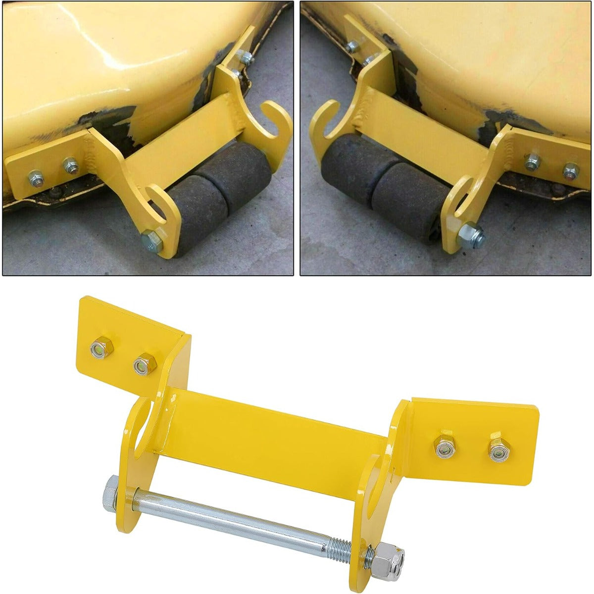 Mower Deck Front Hanger Bracket Compatible with John Deere 425 445 455 Steel Yellow (48 Inches & 54 Inches)