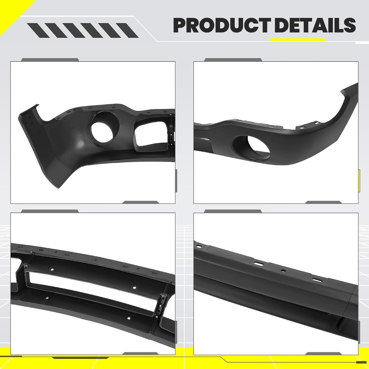 KUAFU Bumper Cover Compatible with 03-07 Sierra 1500/2500/3500 Series incl
