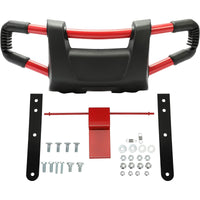 Load image into Gallery viewer, HECASA Brush Guard Compatible with Craftsman T3100 Lawn Tractor Front Red and Black Bumper Protector Mower Grille Guard Replacement for 432370
