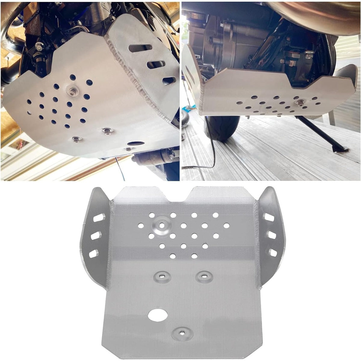 Skid Plate Engine Cover Guard Protector Compatible with 2000-2020 Suzuki DRZ400 DRZ400E DRZ400S, 2003 Kawasaki KLX400 Dual Sport Flatland Racing - Aluminum