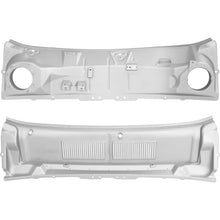 Windshield Wiper Cowl Panel Set (Upper+Lower) Compatible with 1967 1968 Ford Mustang - 2 Pcs Steel Air Inlet Cover Cowl Vent Grille Powder Coated Gray