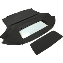 HECASA Convertible Soft Top Compatible with 2000-2007 Toyota MR2 Spyder w/Heated Glass Window Sailcloth Vinyl+Glass Unfinished Black+Clear
