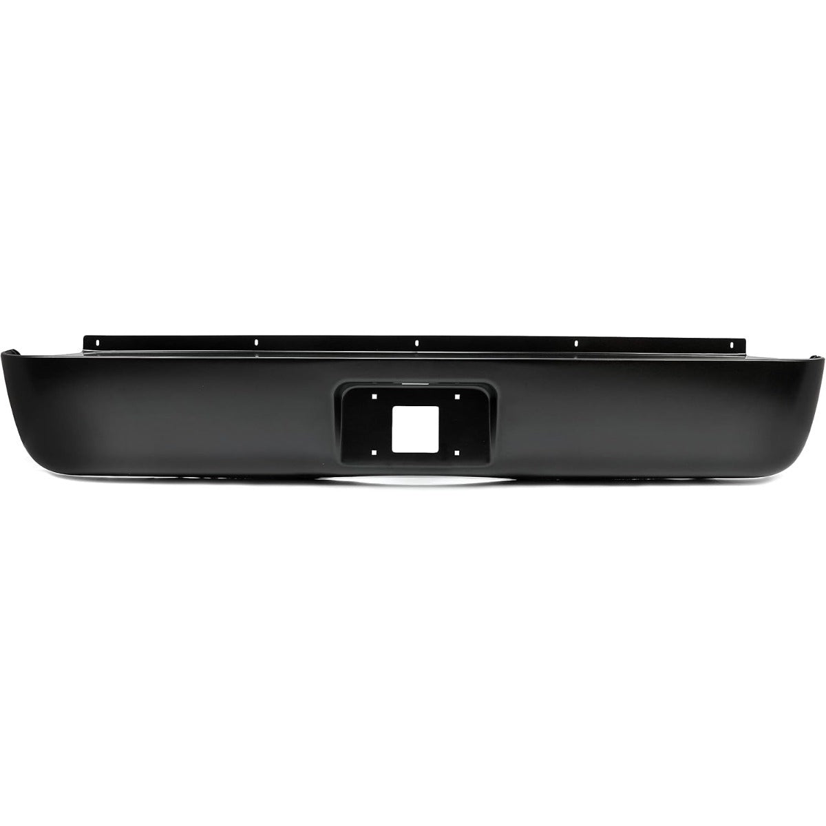 ALMULOO Steel Rear Roll Pan Compatible with 2007-2013 Silverado Sierra 1500 2500 3500 Fleetside Styleside Bed Truck Rear Roll Pan Bumper w/License Light Black