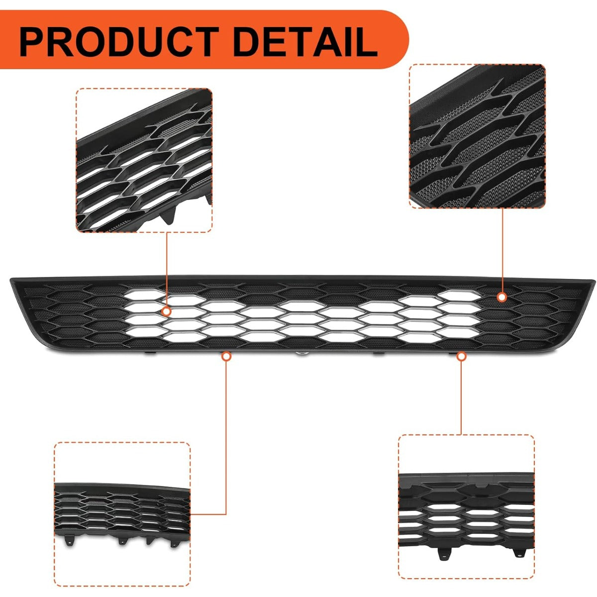 Bumper Lower Grille Compatible with 2013-2014 Ford Mustang Replacement for DR3Z17K945AB FO1036186 Front Bottom Bumper Grill Hood Mesh (W/O Appearance Package)