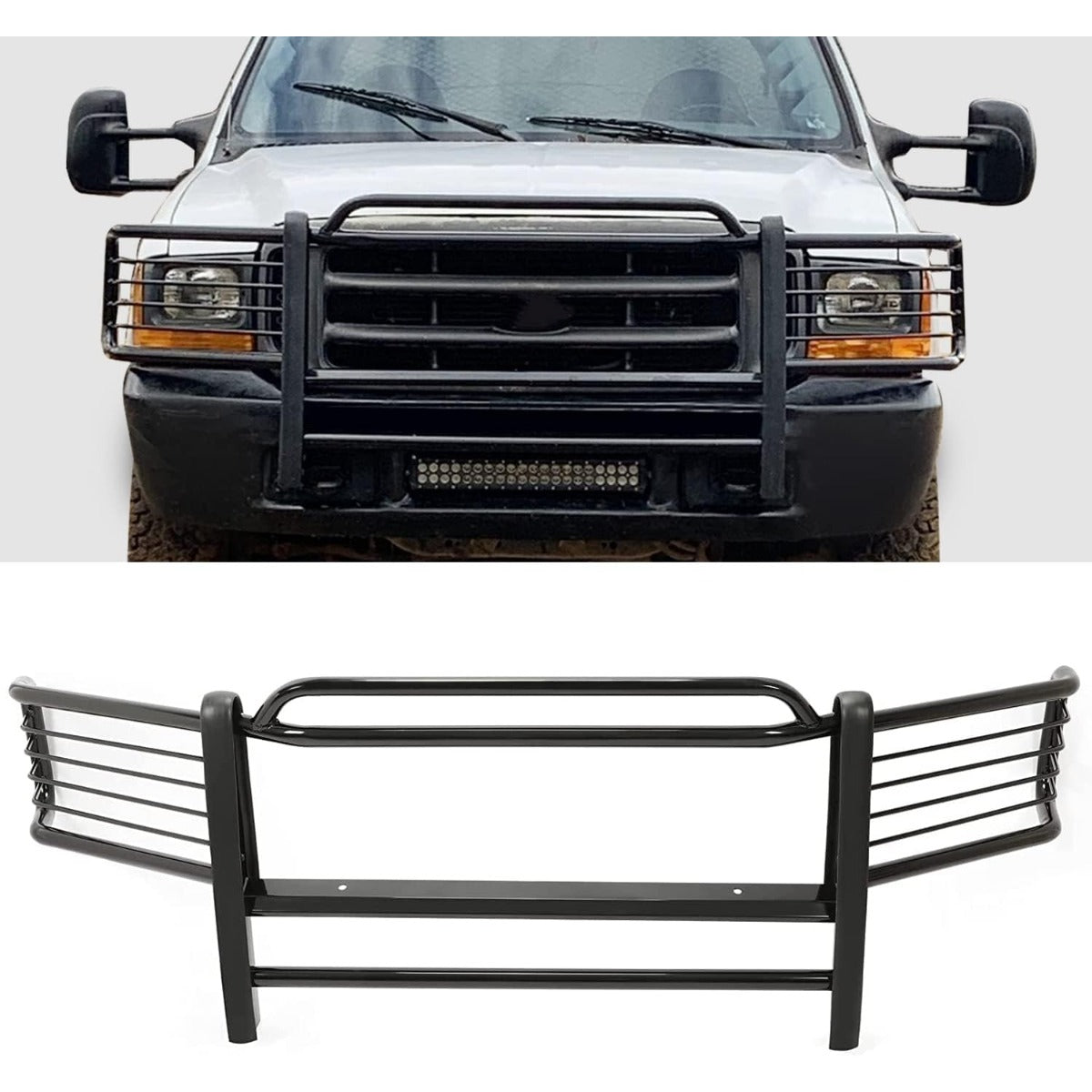 HECASA Brush Guard Compatible with 1999-2007 Ford F250 F350 F450 F550