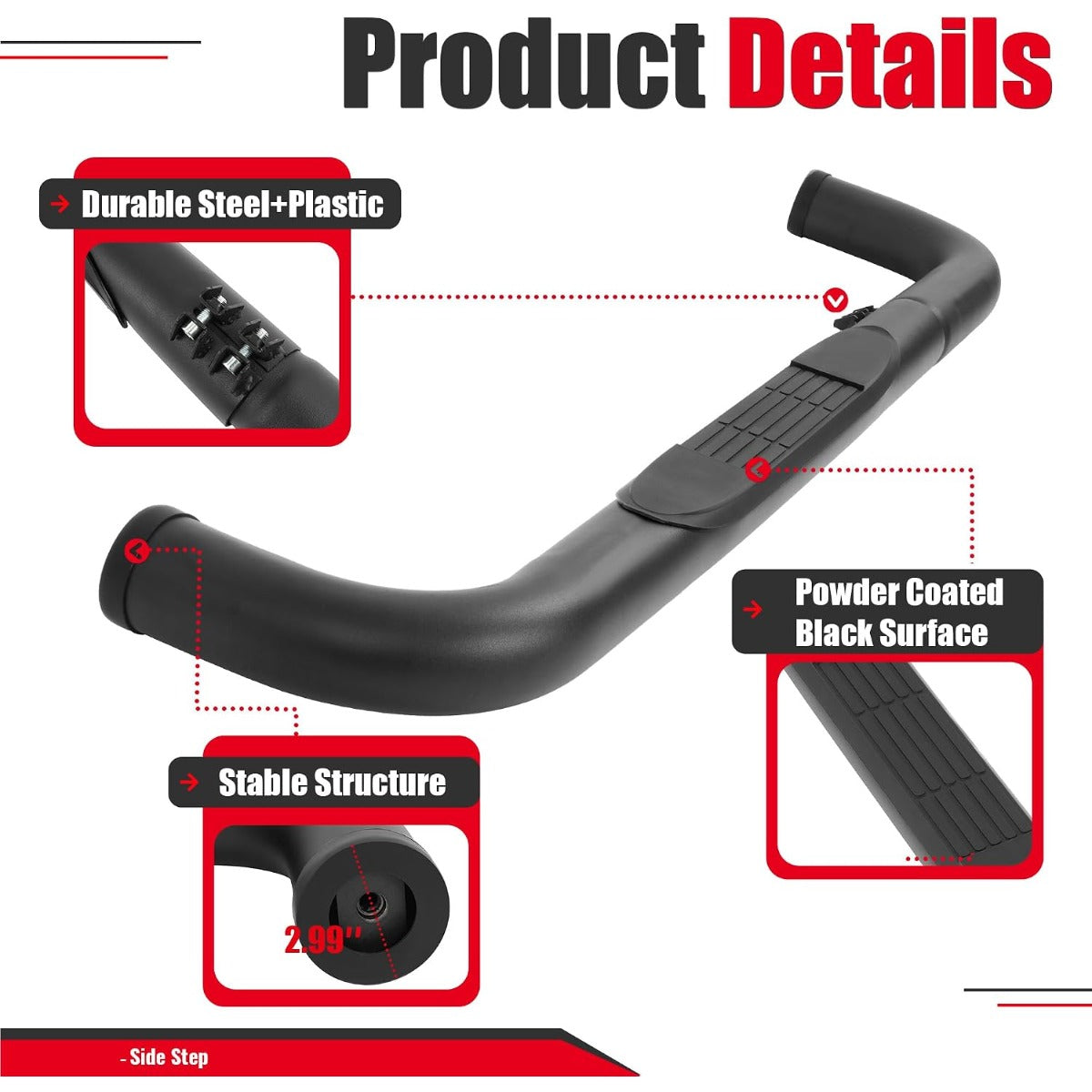 Running Board Step Compatible with 1988-1998 Chevy Chevrolet/GMC