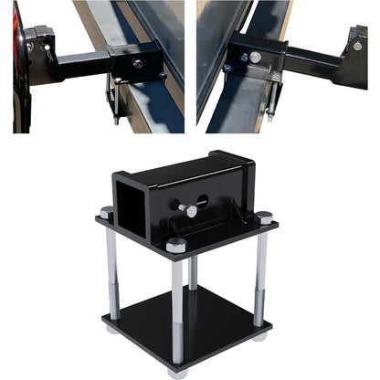 ECOTRIC RV 2" Bumper Hitch Reciver Fits for 4" x 4.5" Square RV Rear Bumpers, 200LBS Capacity Camper Bike Cargo Carrier Hitch Receiver Adapter