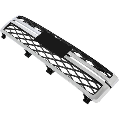 Front Bumper Grill Compatible with 2011-2014 Chevy Chevrolet Silverado GMC Sierra 2500 3500 HD 20966058 GM1200639 Bumper Hood Grille Chrome