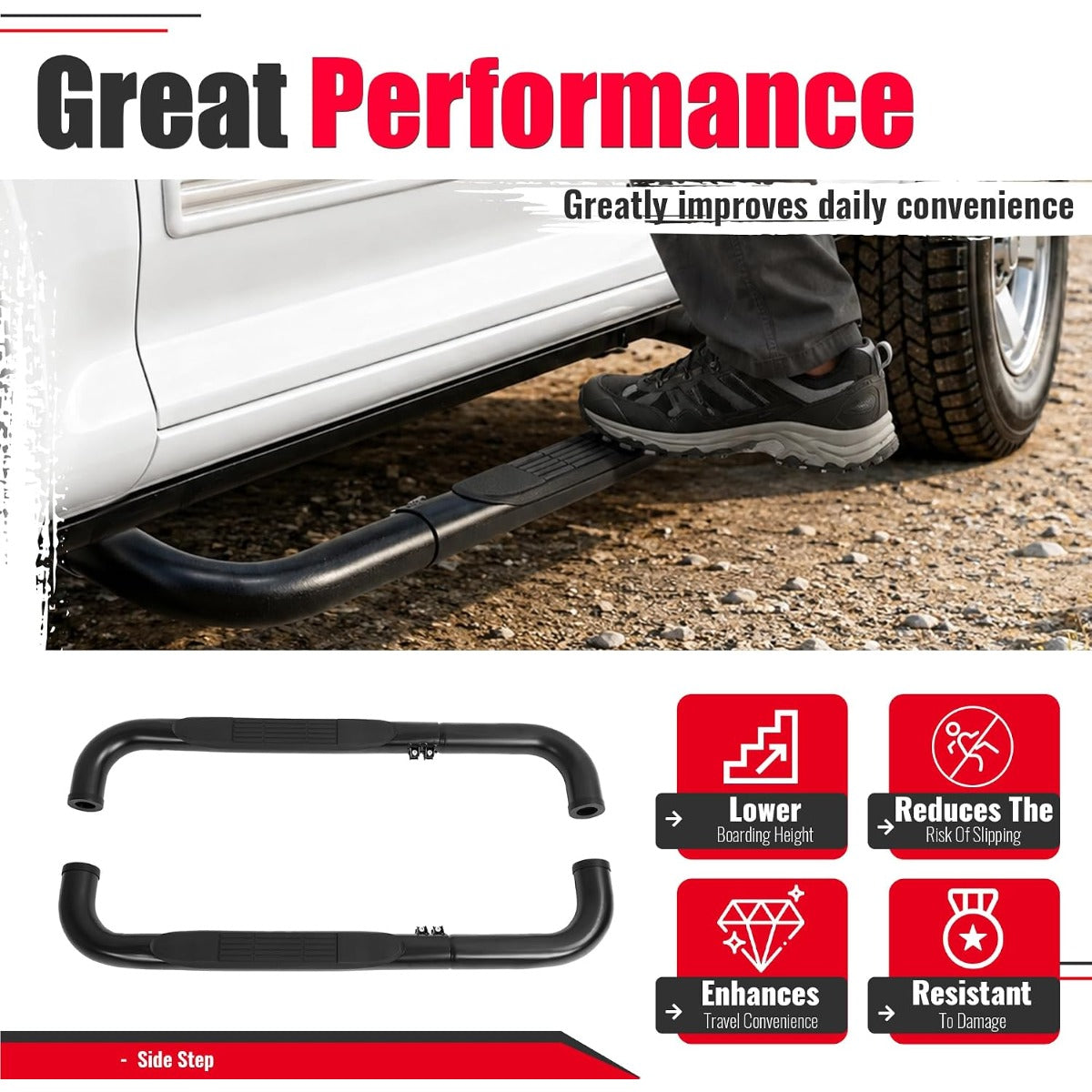 Running Board Step Compatible with 97-03 F-150/F-250 LD Regular Cab