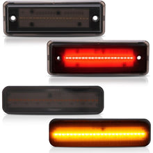 KUAFU Front & Rear Side Marker Light Compatible with 1978-1987 Chevrolet Chevy El Camino Malibu GMC Caballero Replacement for 929986 Bumper LED Lamps Plastic Smoke Lens