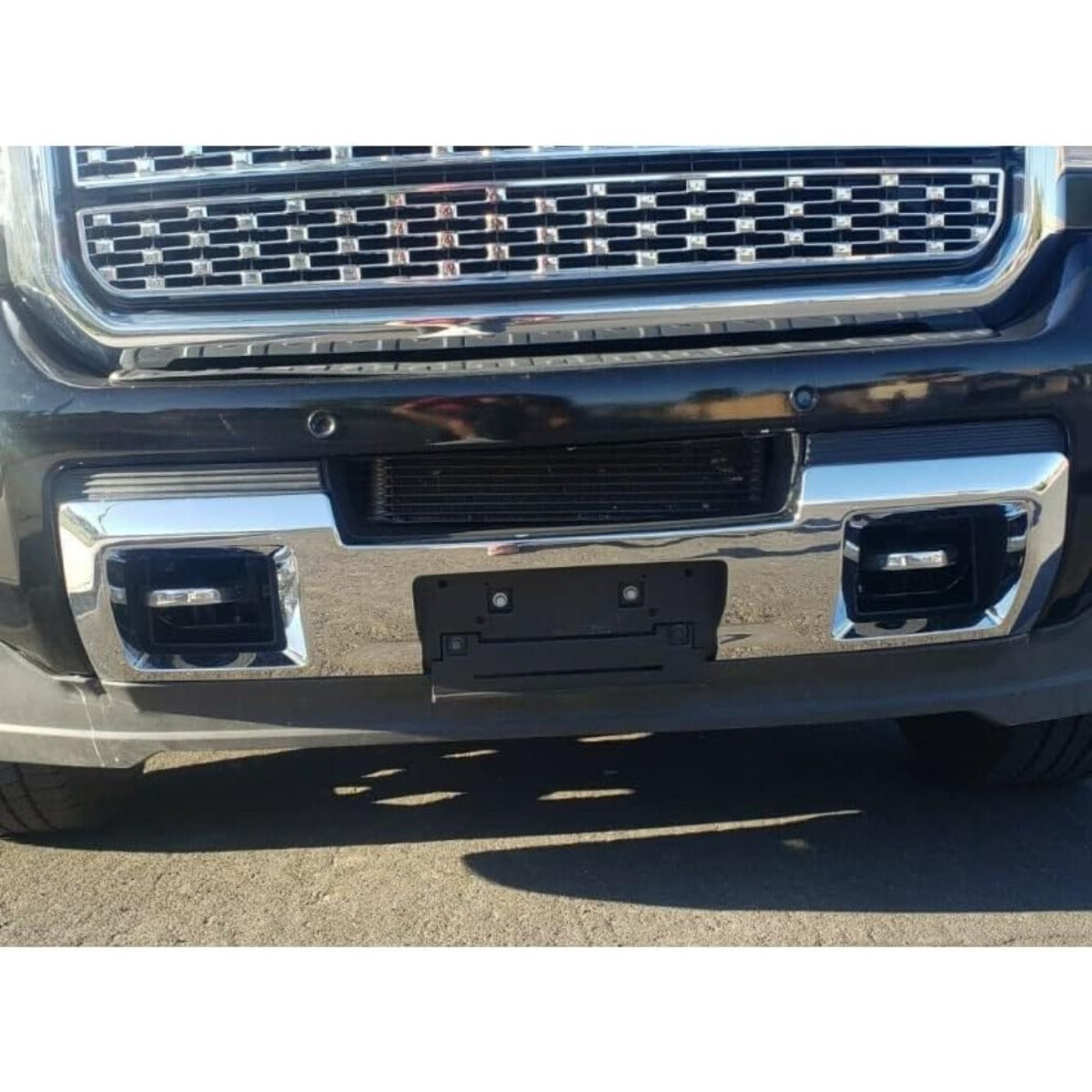 ECOTRIC Front Bumper Skid Plate Panel Lower Cover Compatible with 2015-2019 GMC Sierra 2500/3500 HD 4 Door Replace for GM1053103 23178964 23178780 Silvery