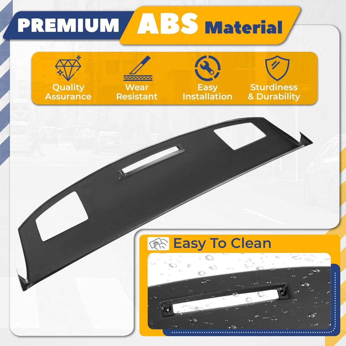 Dashboard Cover Compatible with 1984-1989 Chevrolet Corvette C4 ABS Plastic Painted+Textured