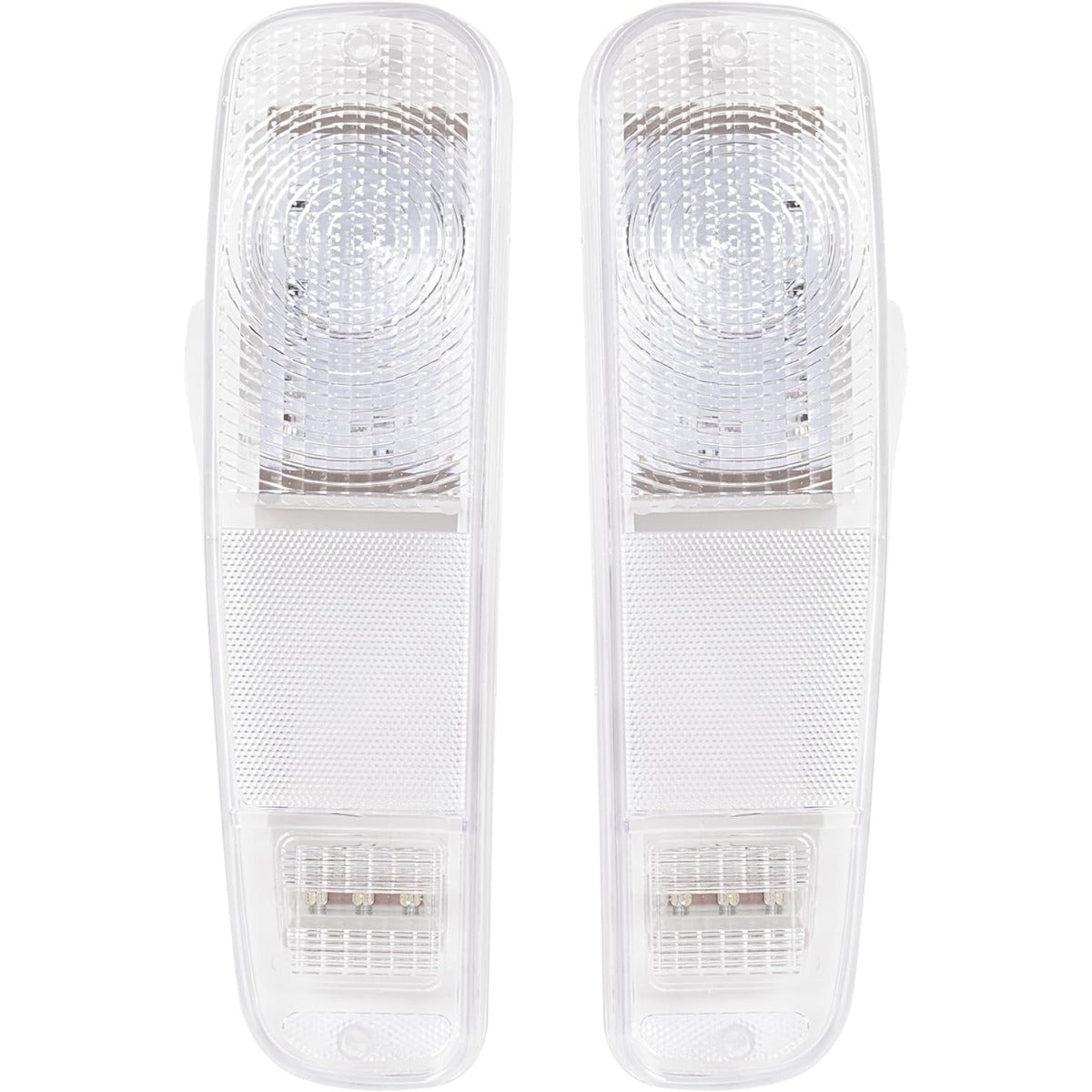 HECASA LED Tail Lights Brake Lamps Compatible with 1973-1977 Ford Pickup F100 F150 F250 F350 Driver & Passenger Side - Clear Lens