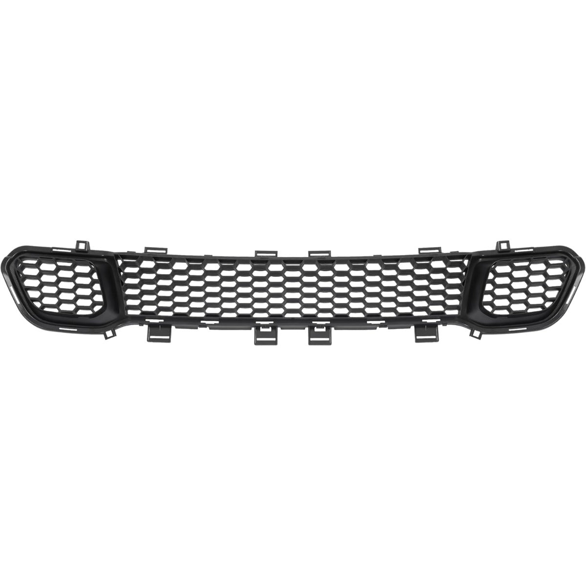 Front Bumper Trim+Lower Grille Compatible with 2014-2018 Jeep Cherokee CH1044112, 68210024AC, 68203216AA, CH1036126 Bumper Cover Molding Trim Grill Plastic(ABS) Black