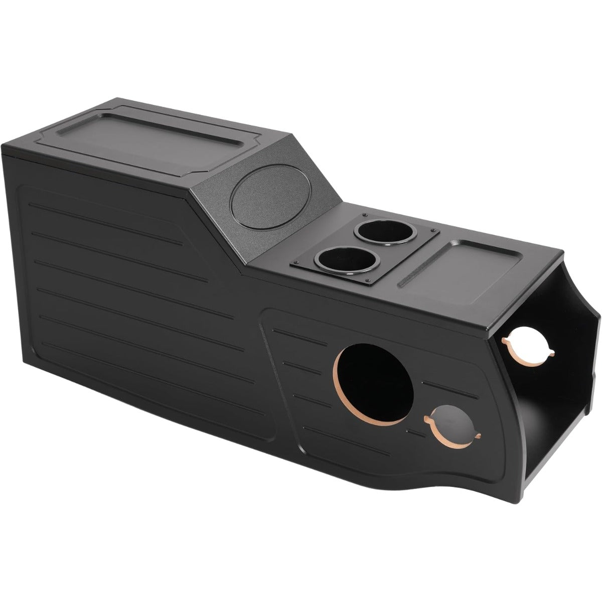 Center Console Subwoofer Box Compatible with 97-03 Ford F-150 | Single/Ext/Crew Cab MDF+Plastic(ABS) PVC Black Finish Black