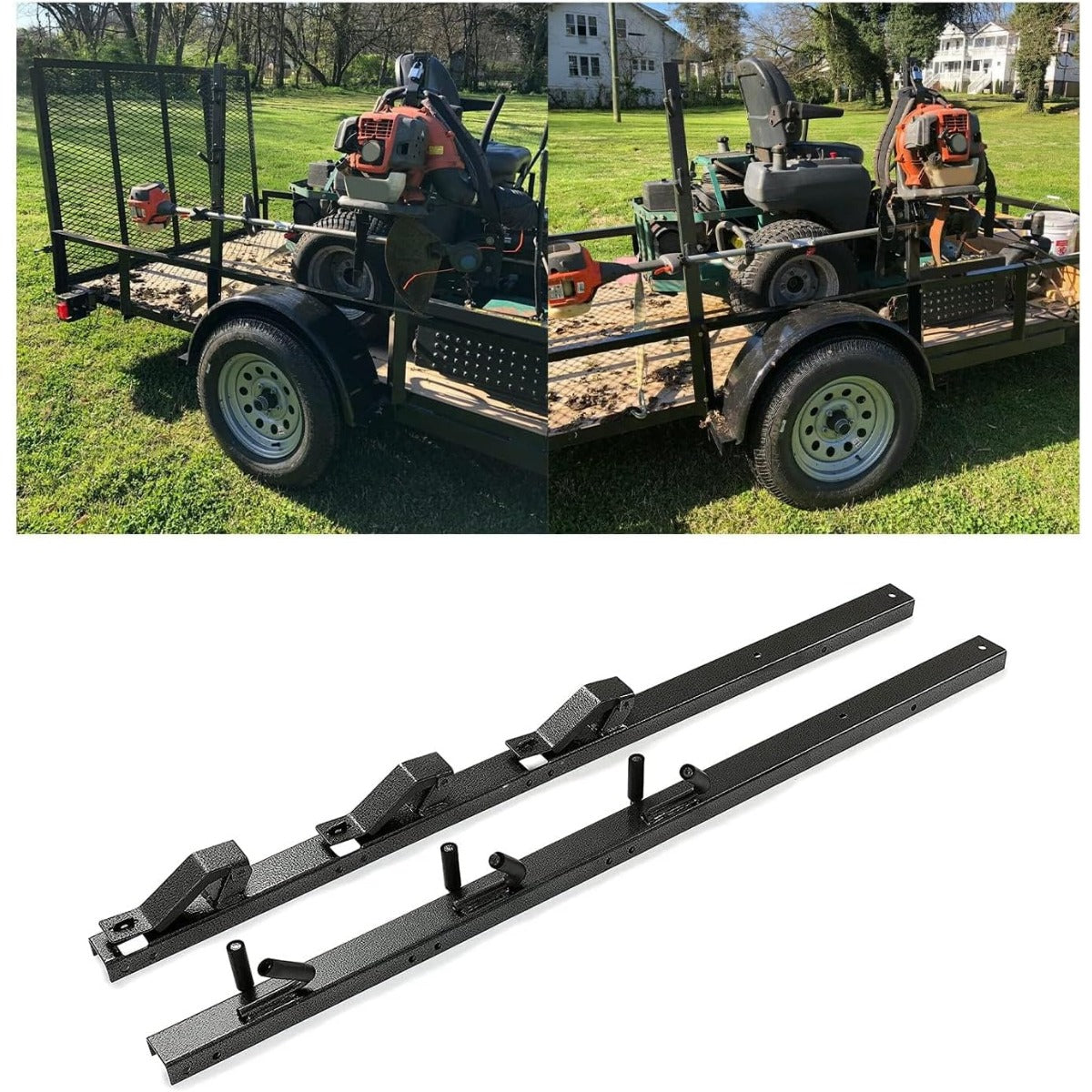 3 Place Weed Eater Rack Carrier Mount On Landscape Truck Trailer Enclosed Trimmer Rack Holder w/Lock Pair Steel Lockable LYA-064